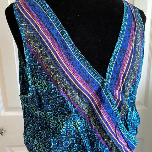 Colorful Blue Mossimo Supply Co. Romper - Picture 2 of 7